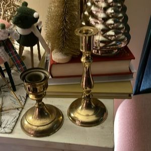 Brass candle holders